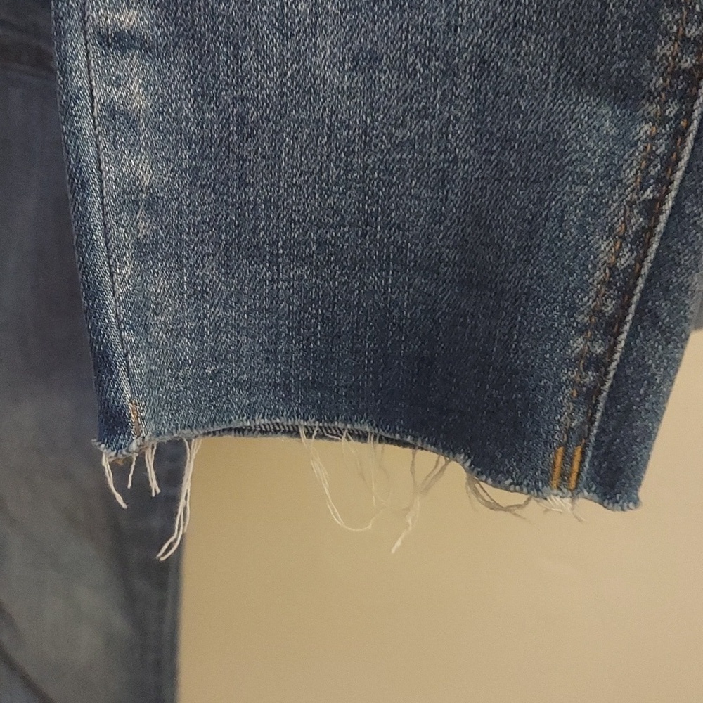 MADEWELL XS Denim Overalls in Jansing Wash with Frayed Hems - Picture 9 of 16
